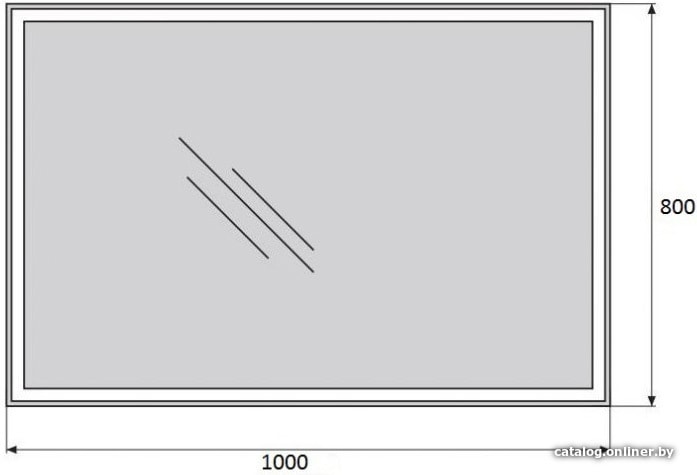 BelBagno Зеркало SPC-GRT-1000-800-LED-BTN