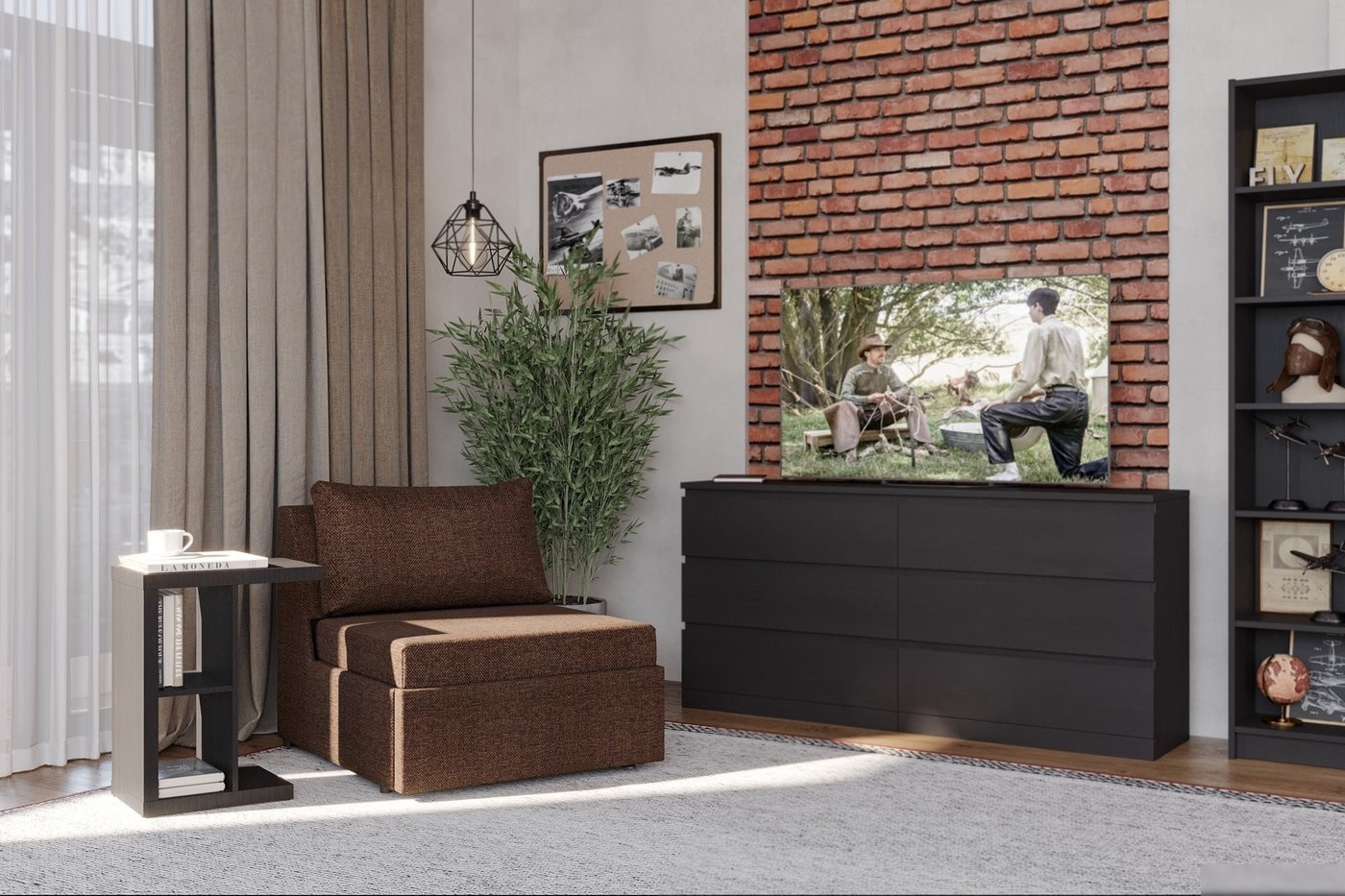 Кресло-кровать Mio Tesoro Такка Fotel 80 Z/F Falcone 16 (Brown)