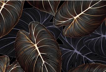 Фотообои Vimala Рисованные листья 270x400