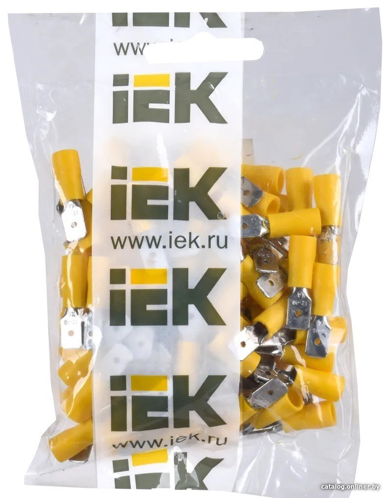 Разъем плоский IEK Рпим URP10-006-D34-6 (100 шт, желтый)