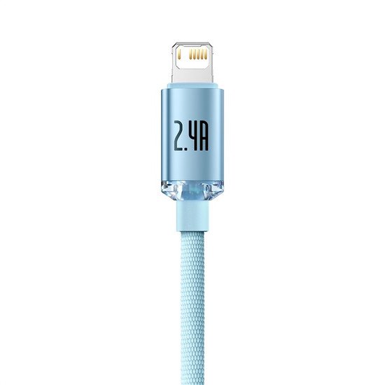 Кабель Baseus Crystal Shine USB Type-A - Lightning (1.2 м, голубой)