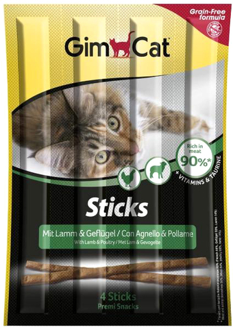 Лакомство для кошек GimCat Беззерновые палочки с индейкой и кроликом 420530GC (4 шт)