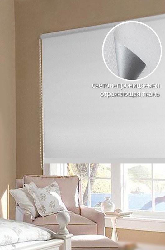 Мини рулонные шторы Эскар Blackout 83x170 390080831701 (белый)