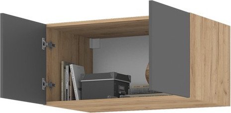 Антресоль Стендмебель Лион АН-03 800 (графит серый/дуб крафт золото)
