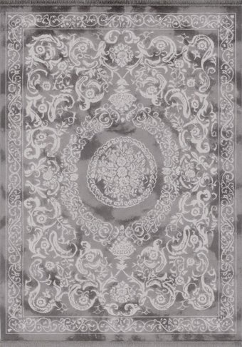 Ковер для жилой комнаты Radjab Carpet Амаль Прямоугольник 0916A (2x4, Grey/Cream)