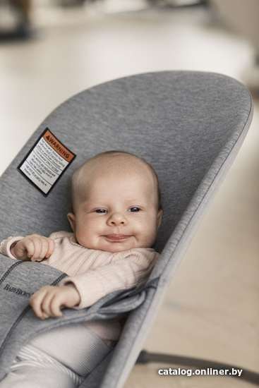 Шезлонг BabyBjorn Bouncer Bliss (ткань 3D jersey, light gray)