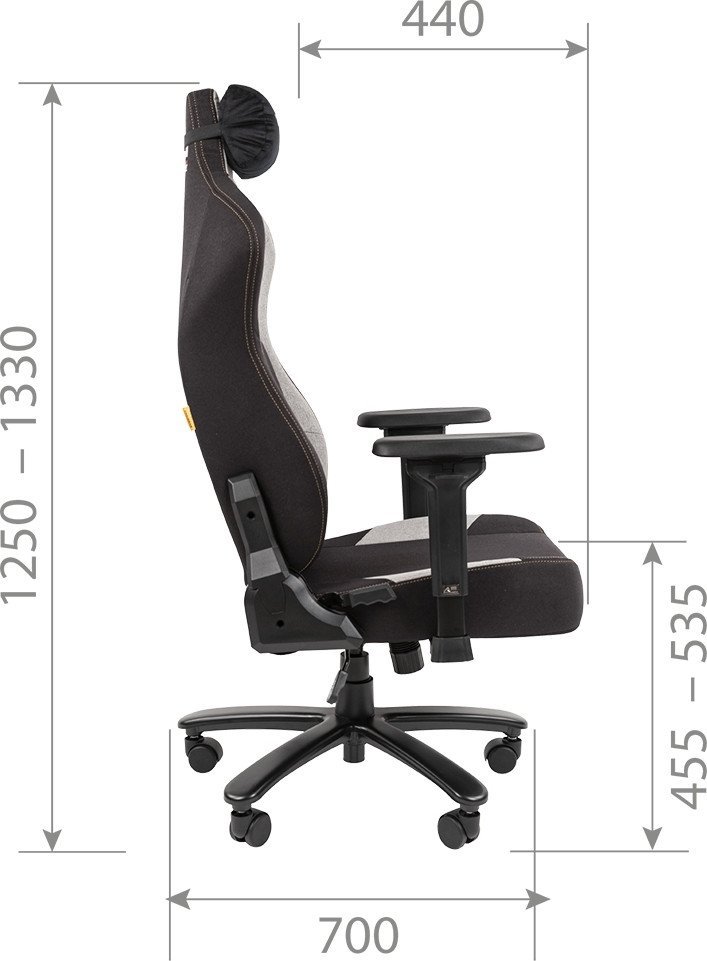 Игровое (геймерское) кресло CHAIRMAN CH30 (черно-серый)