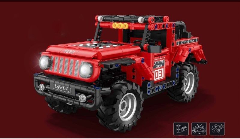 Конструктор Zhe Gao GZ6233 Внедорожник Jeep Wrangler на радиоуправлении