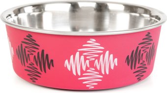 Миска ZooZooZoo Ромбы SWT-6001-280/rhomb (розовый)