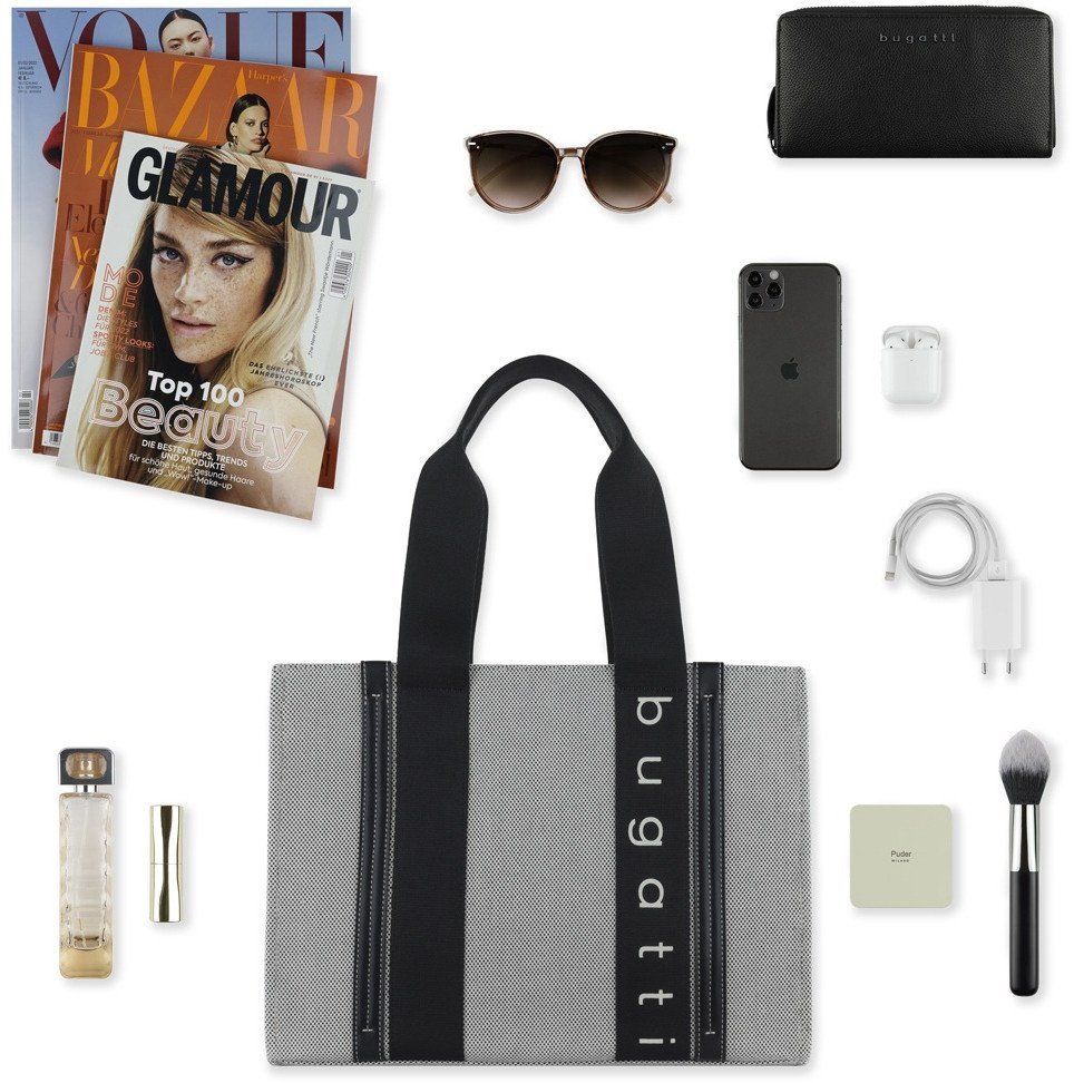 Женская сумка Bugatti Ambra 49539101 (серый/черный)