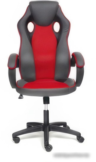 Кресло TetChair Racer Gt (кожзам/ткань, металлик/красный)