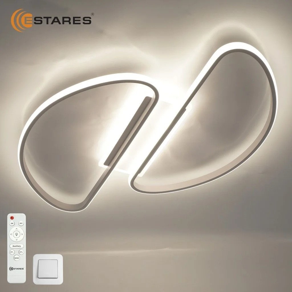 Припотолочная люстра Estares Modena 80W R-RC-540x640x55-WHITE/WHITE-220-IP20