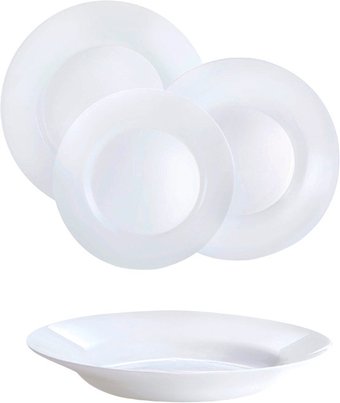Набор тарелок Luminarc Plumi V5586 (18шт, белый)