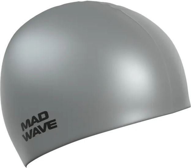 Шапочка для плавания Mad Wave Metal (серебристый)