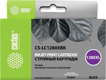 Картридж CACTUS CS-LC1280XBK (аналог Brother LC1280XLBK)