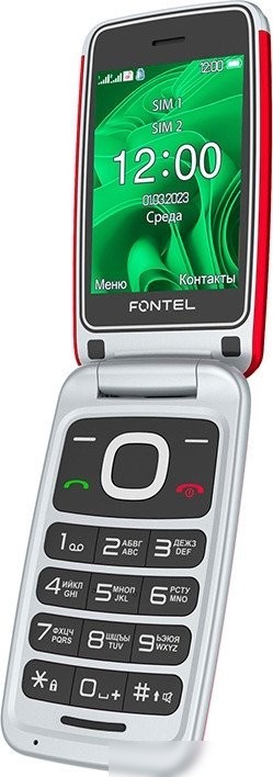 Кнопочный телефон Fontel FL280 (красный/белый)