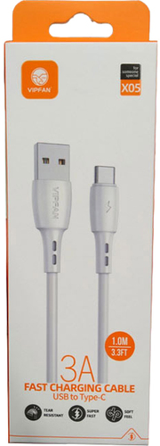 Кабель Vipfan X05 USB Type-A - USB Type-C (1 м, белый)