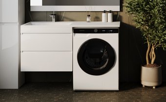 Symbolite Тумба под умывальник Даллас 130 Люкс Plus (подвесная, эмаль, белый)