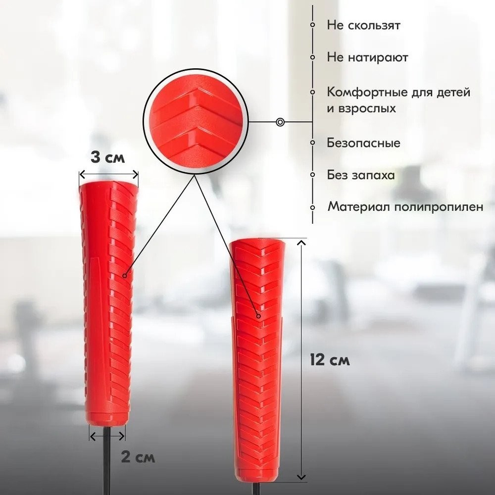 Скакалка Profitnesslab 2.8 м (красный/черный)