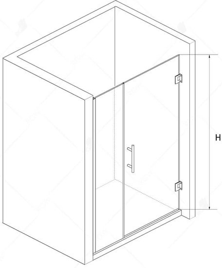 Стеклянная шторка для ванны RGW Hotel HO-02B 350601209-14 (черный/прозрачное стекло)