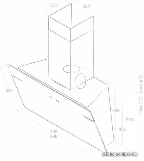 Кухонная вытяжка Elica L'essenza BL/A/60 PRF0117403A