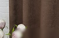 Комплект штор Delfa СШД-050 Flowers Shinil/106 (160x250, шоколад)