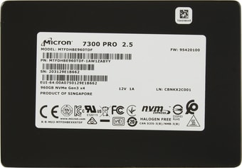 SSD Micron 7300 Pro 1.92TB MTFDHBE1T9TDF-1AW1ZABYY