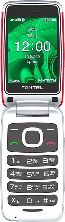 Кнопочный телефон Fontel FL280 (красный/белый)