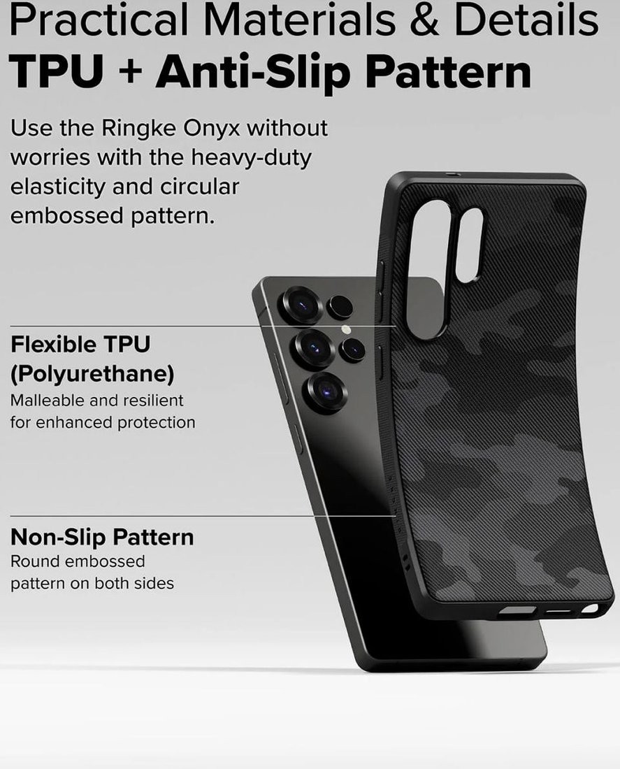 Чехол для телефона Ringke Onyx для Galaxy S25 Ultra Camo Black