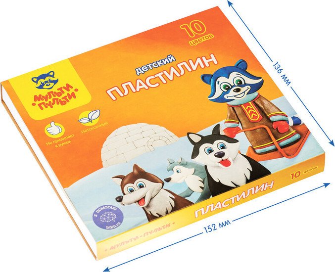Пластилин Мульти-пульти Енот на Аляске ДП_10234 (10цв)