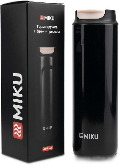 Термокружка Miku 480мл (черный)