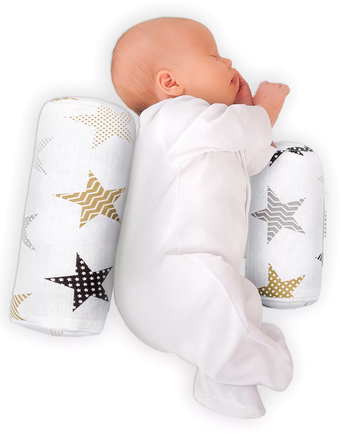Подушка-позиционер Amarobaby Nature Anatomy с лузгой гречихи AMARO-40NA-ZP (звезды пэчворк)