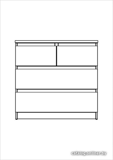 Комод Mio Tesoro Мальта 4 ящика 80x76 2.05.02.050.3 (дуб сонома)