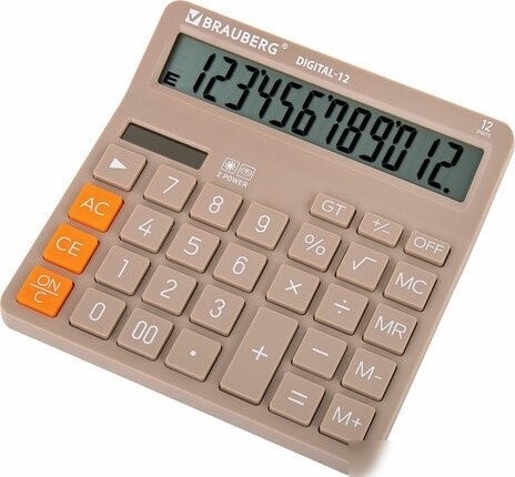 Калькулятор BRAUBERG Digital-12 272970 (бежевый)