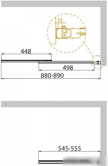 Душевая шторка Cezares SLIDER-VF-11-90/150-C-Cr