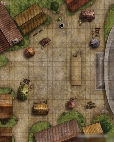 Настольная игра Мир Хобби Pathfinder. Игровое поле Городская площадь