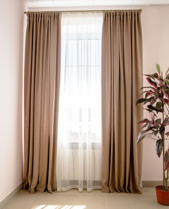 Комплект штор Decoretto Канвас теплый КТП-K33 1.88x2.6 м (песочный, 2 шт)