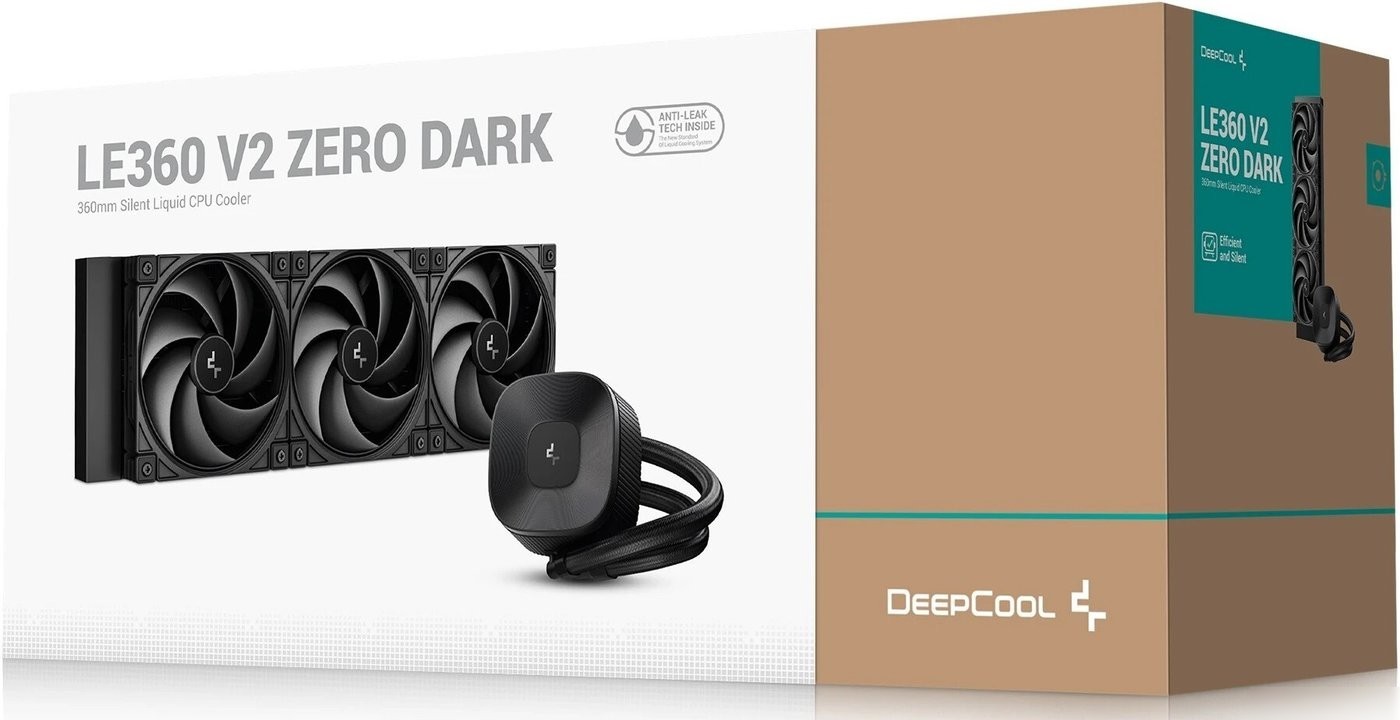 Система жидкостного охлаждения для процессора DeepCool LE360 V2 Zero Dark R-LE360ZERO-BKLNMD-G-1