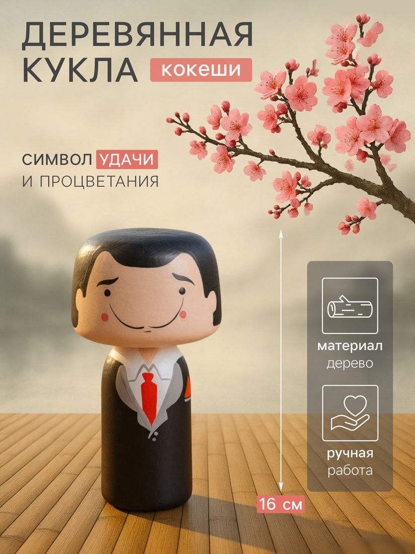 Статуэтка Sima-Land Японская кукла кокеши Сальвадор 10465059