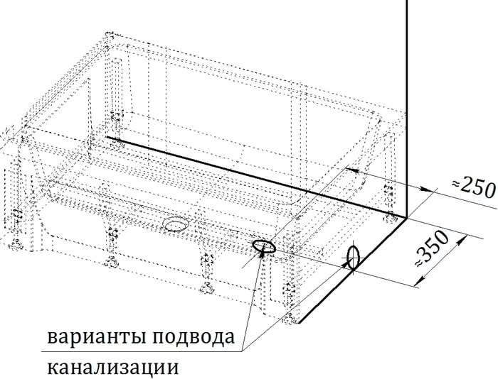 Душевой поддон Radomir 119x81 1-11-0-1-0-013