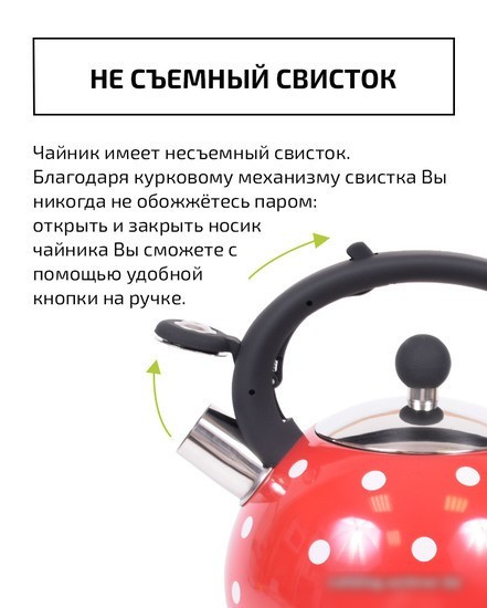 Чайник со свистком TimA WTK241C