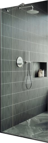 Душевая стенка MaybahGlass 195x69 MGD-701-5у (прозрачное стекло/хром матовый)