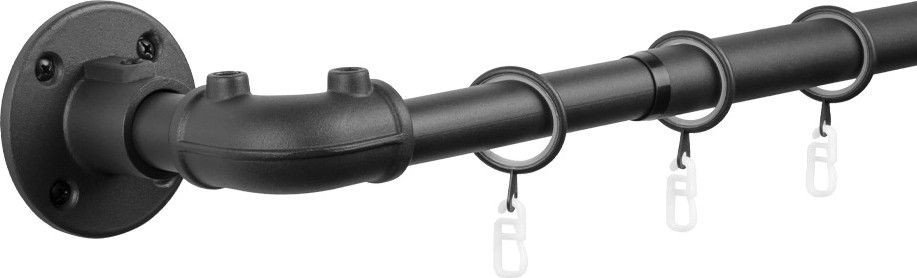 Карниз для штор UG Home Раздвижной 1-рядный 1КМ-У-49-360-Ч (черный, 0.49-3.6м)