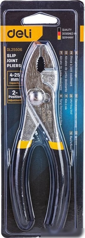 Клещи переставные Deli DL25506