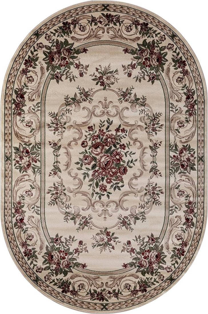 Ковер для жилой комнаты Merinos Colizey D057-OVAL-CREAM (1х2)