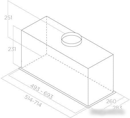 Кухонная вытяжка Elica Fold BL/A/72 PRF0181961