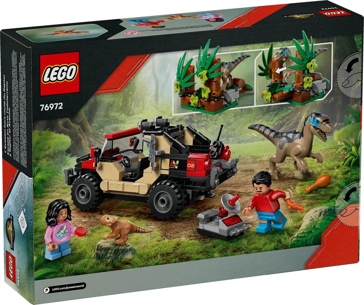 Конструктор LEGO Jurassic World Побег Раптора по бездорожью 76972