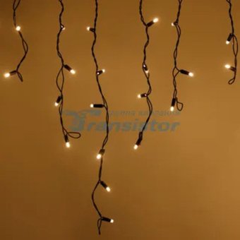Гирлянда бахрома Arlight ARD-ICICLE-CLASSIC-5000x500-BLACK-160LED-STD Warm (230V, 10W, IP65) 042668