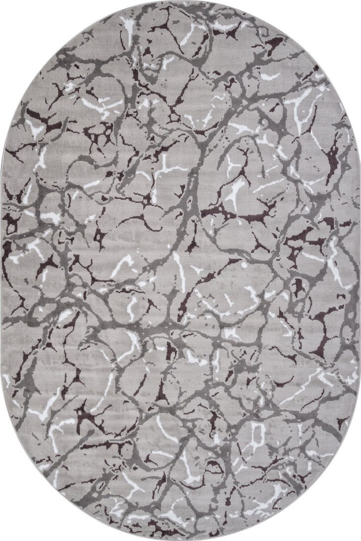 Ковер для жилой комнаты Merinos Silver F389-OVAL-GRAY (1.5x1.9)