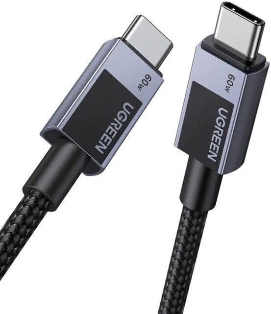 Кабель Ugreen L524 55765 USB Type-C - USB Type-C 60W (1 м, черный)